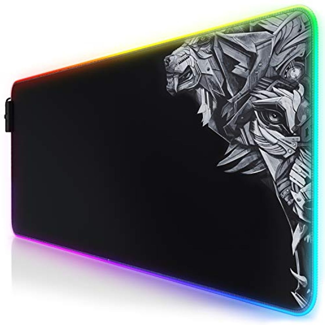 Social TITANWOLF LED Alfombrilla para ratón XXL Gaming Mouse Pad 800x300 mm RGB