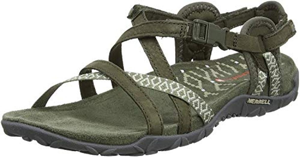 Social Merrell Terran Lattice Ii Tira de tobillo para Mujer, Verde