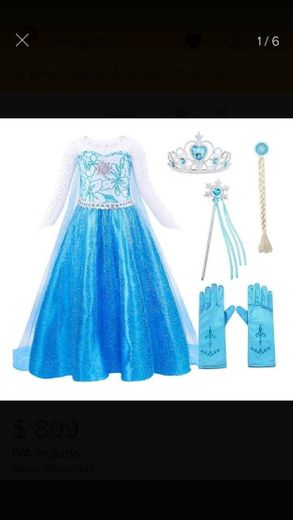 Vestido de Elsa para niña