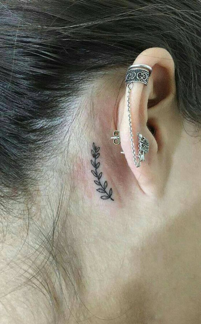 Fashion Tattoo Behind the Ear