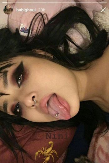 Septum and Tongue Piercing 