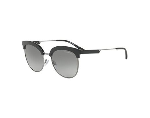 Emporio Armani EA4102 Gafas de Sol Plateadas y Negro con Lentes Gris Degradados 500111 EA 4102