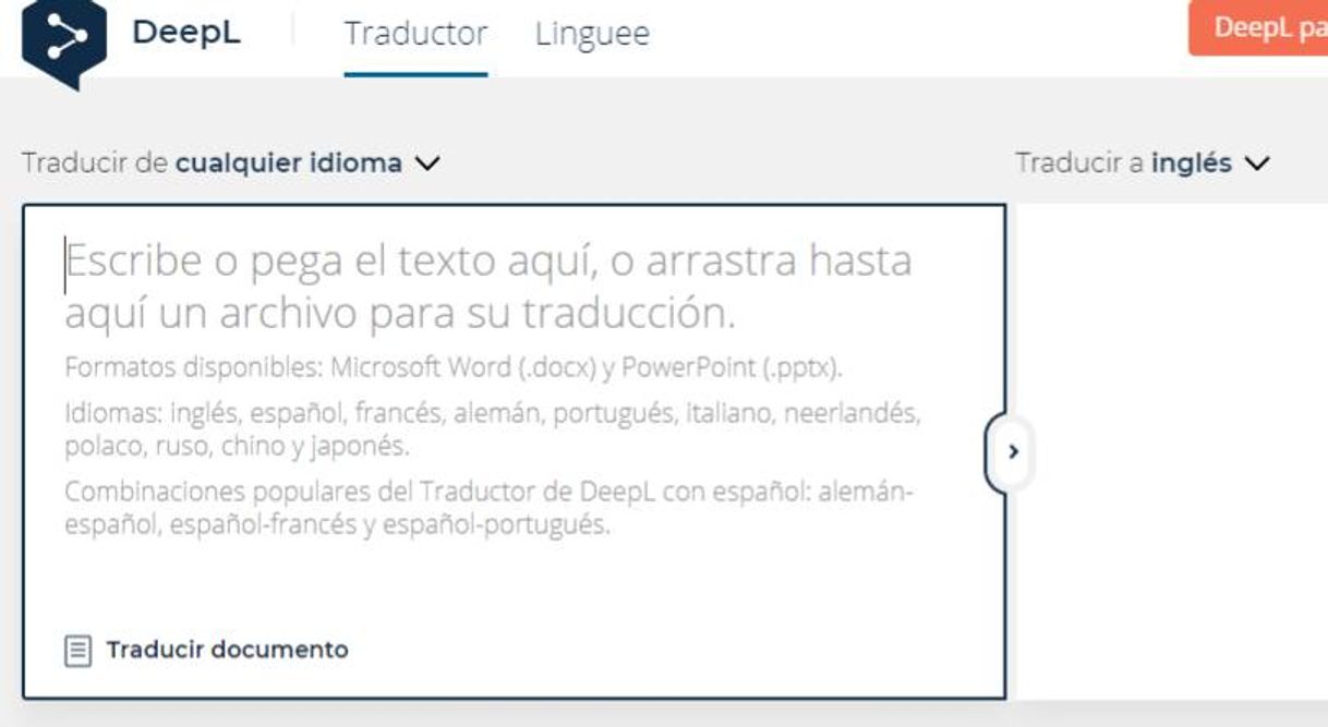 Traductor de DeepL - DeepL Translate