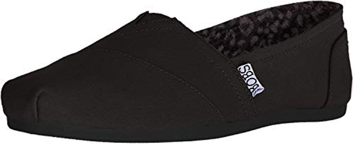 Moda Skechers Bobs Plush-Peace & Love, Alpargata para Mujer, Gris