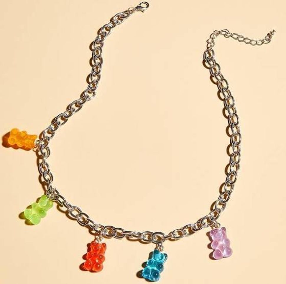 Social 1 pieza collar con diseño de oso