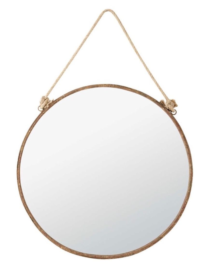 Fashion Espejo de metal con efecto oxidado Al. 70 cm | Maisons du Monde