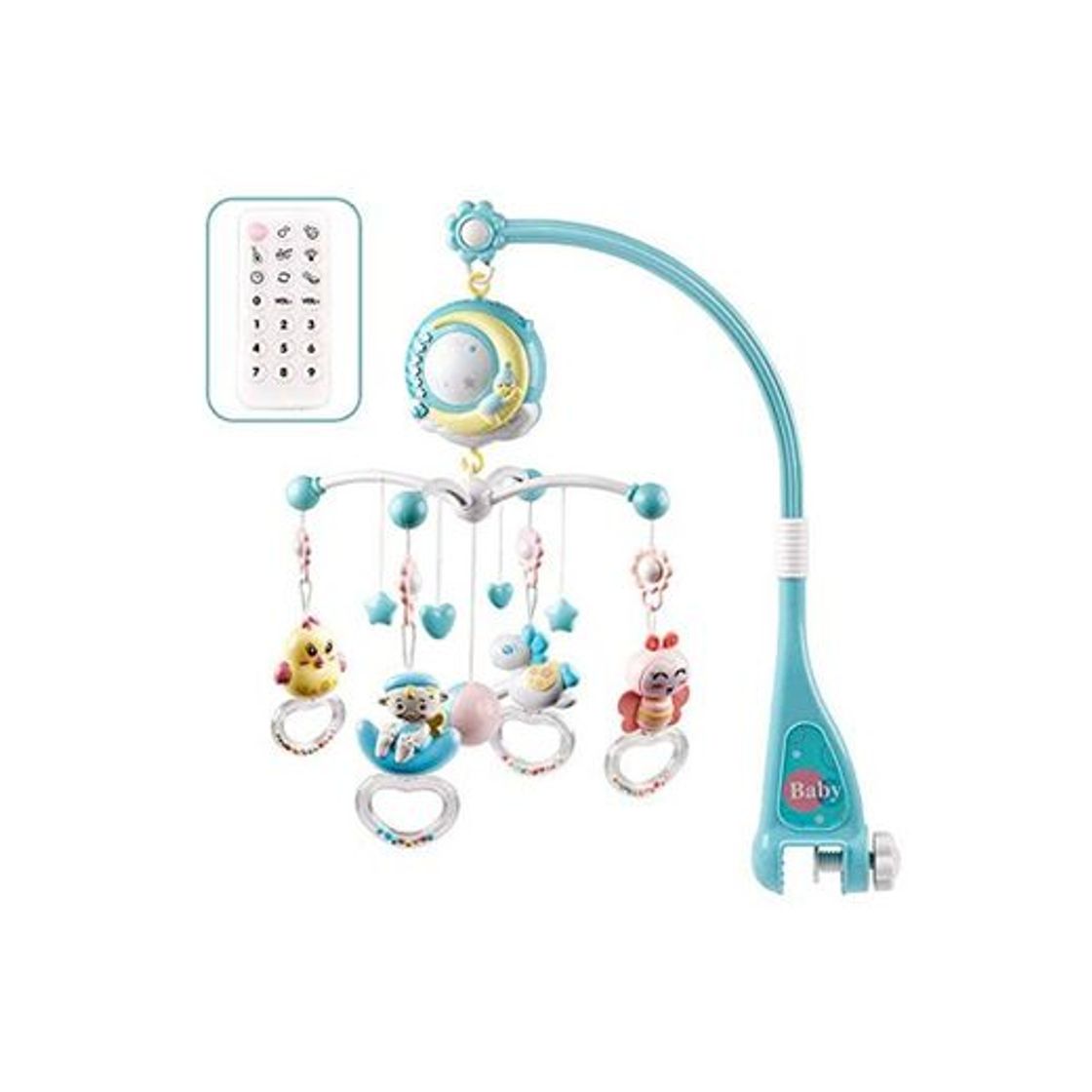 Social Calistouk Móvil Musical para Cuna de Bebé con Mando a Distancia Luz