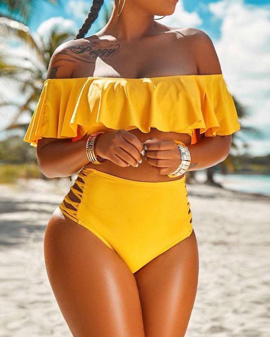 Products Bikini amarillo off shoulders