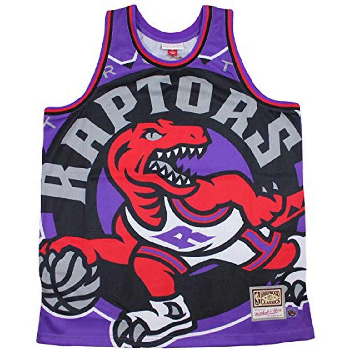 Fashion Mitchell & Ness Toronto Raptors Lilac Big Face Jersey Swingman NBA HWC Basketball Trikot