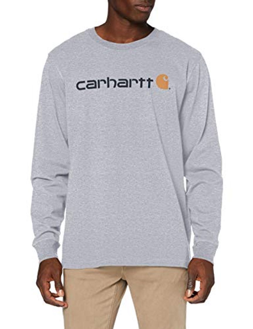 Fashion Carhartt Long-Sleeve Workwear Signature Graphic T-Shirt-Core Logo Camiseta