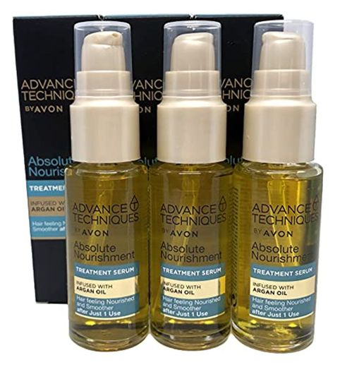3 x Avon Advance Techniques Serum Nutriente Cabello con aceite de argán