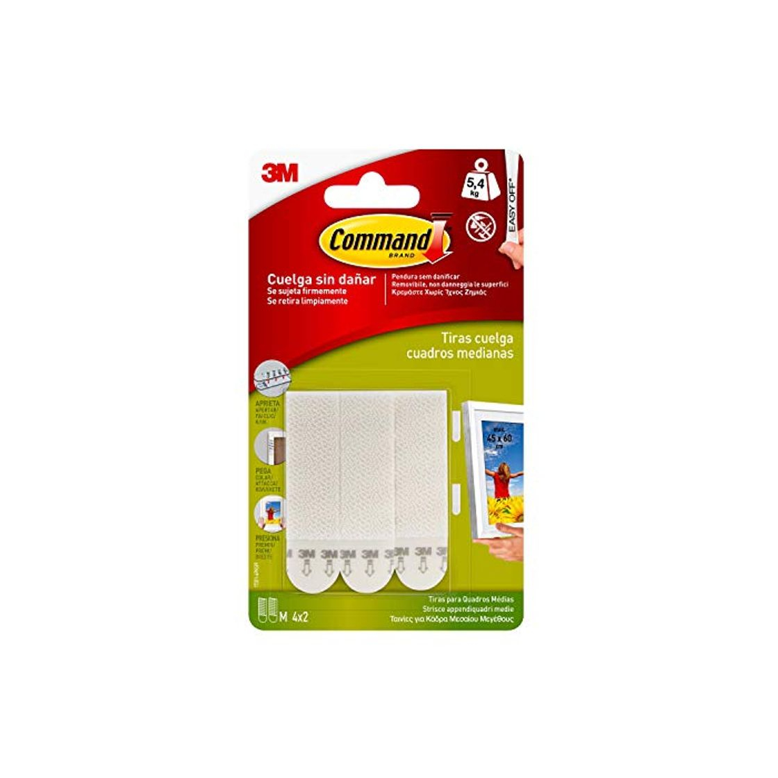 Social Command 17201 - Pack de 8 tiras para cuadros