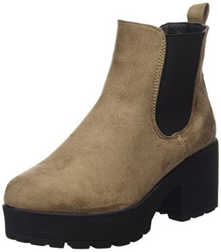 COOLWAY Irby, Botas Chelsea para Mujer, Negro