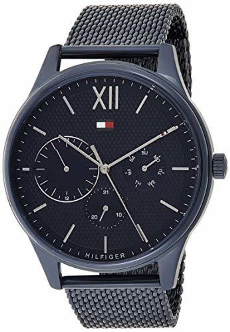 Social Tommy Hilfiger Reloj Multiesfera para Hombre de Cuarzo con Correa en Acero