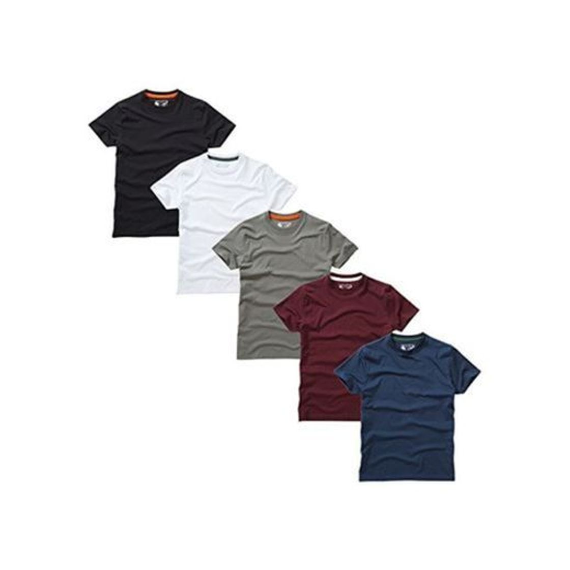 Social Charles Wilson Paquete 5 Camisetas Cuello Redondo Lisas