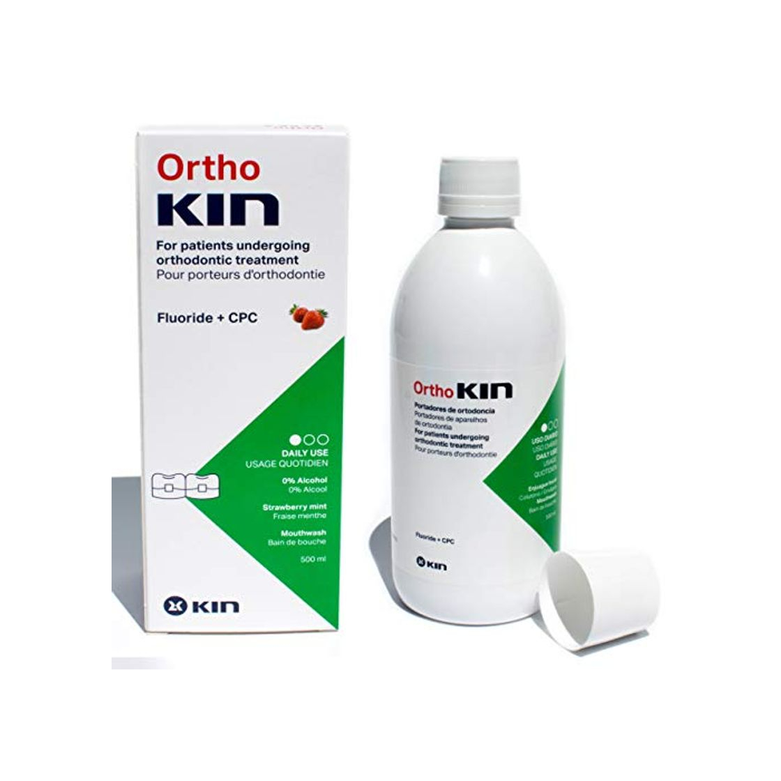 Product Kin Ortho Enjuague Bucal Para Brackets Ortodoncia ~ Flúor