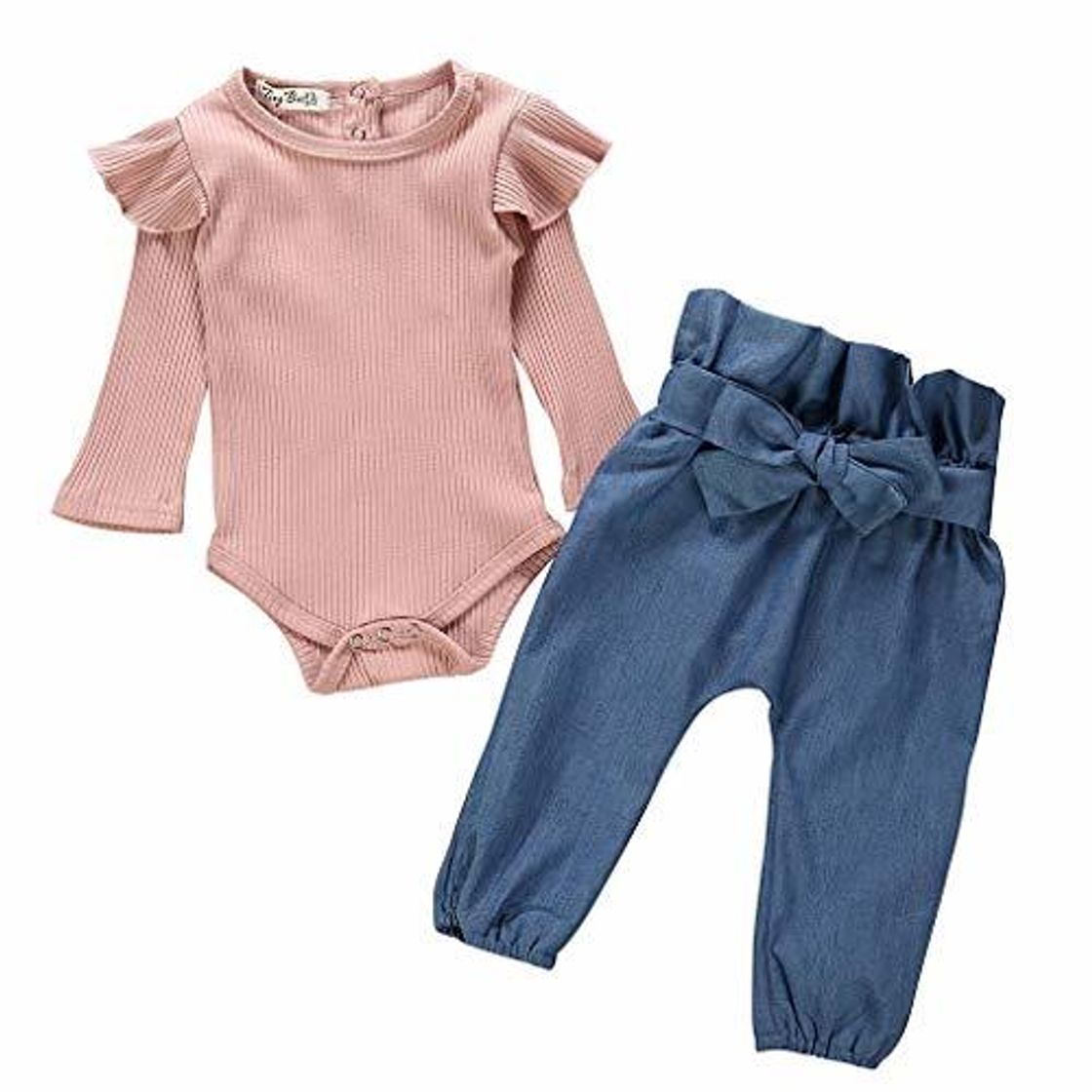 Moda Ropa Bebe Niña Manga Larga Monos Tops