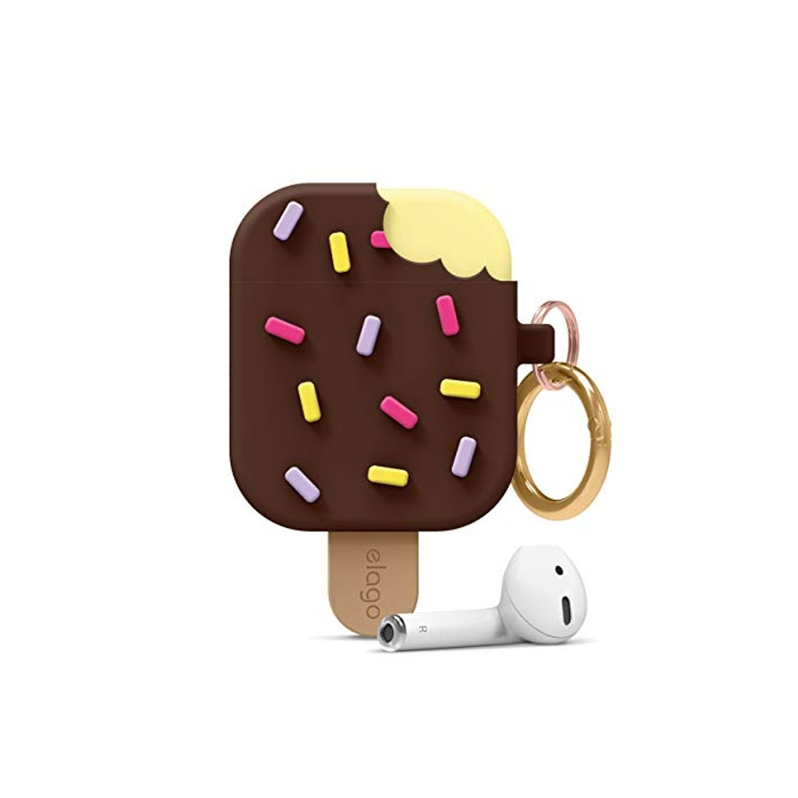 Producto elago Funda Helado AirPods con Mosquetón Diseñado para Apple AirPods 1 &