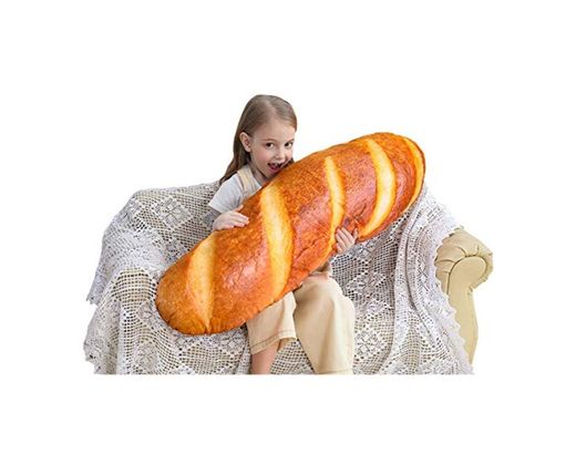 60cm Baguette Almohadas Pan Suave Lumbar Volver Cojín Comida divertida Felpa Peluche