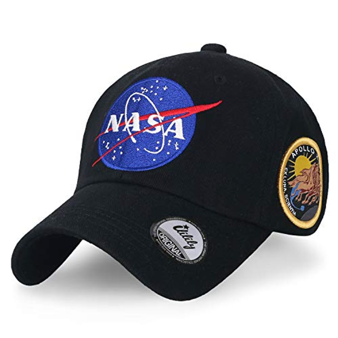 Lugares ililily NASA Meatball Logo Embroidery Baseball Cap Apollo 13 Patch Trucker Hat