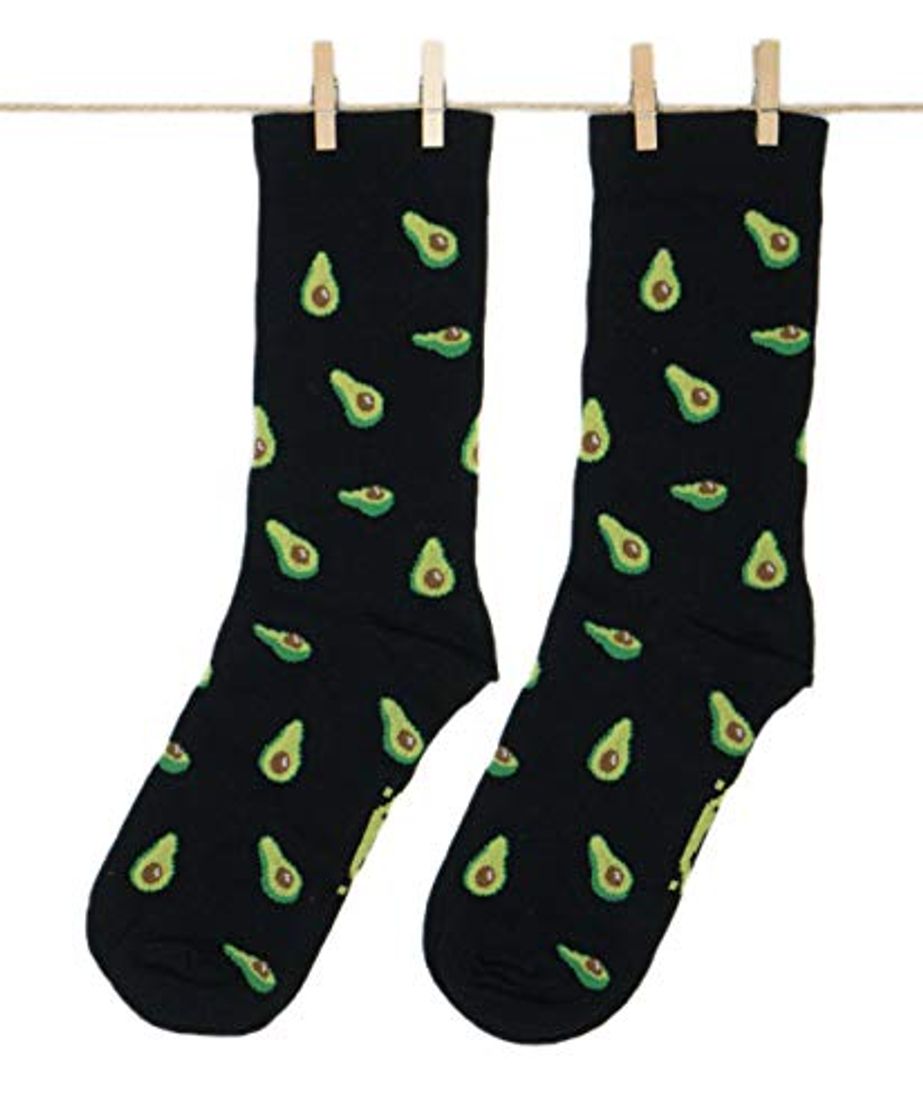 Fashion Roits Aguacates Negros - Calcetines Originales Hombre y Mujer