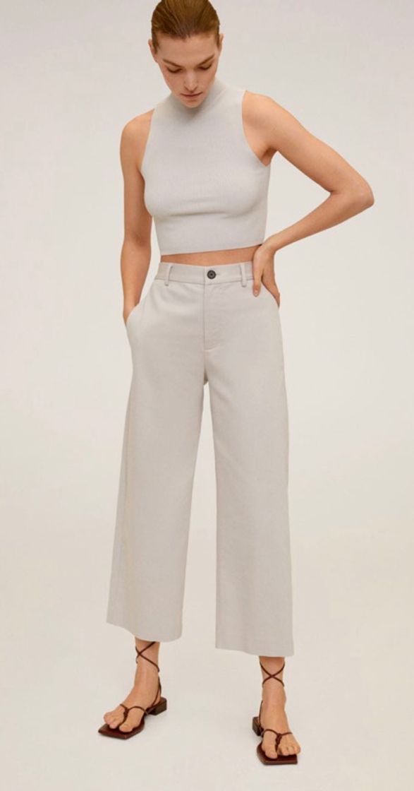 Product Calças relaxed fit cropped