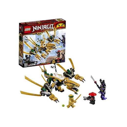 LEGO Ninjago - Dragón dorado set de ninjas creativo de juguete para