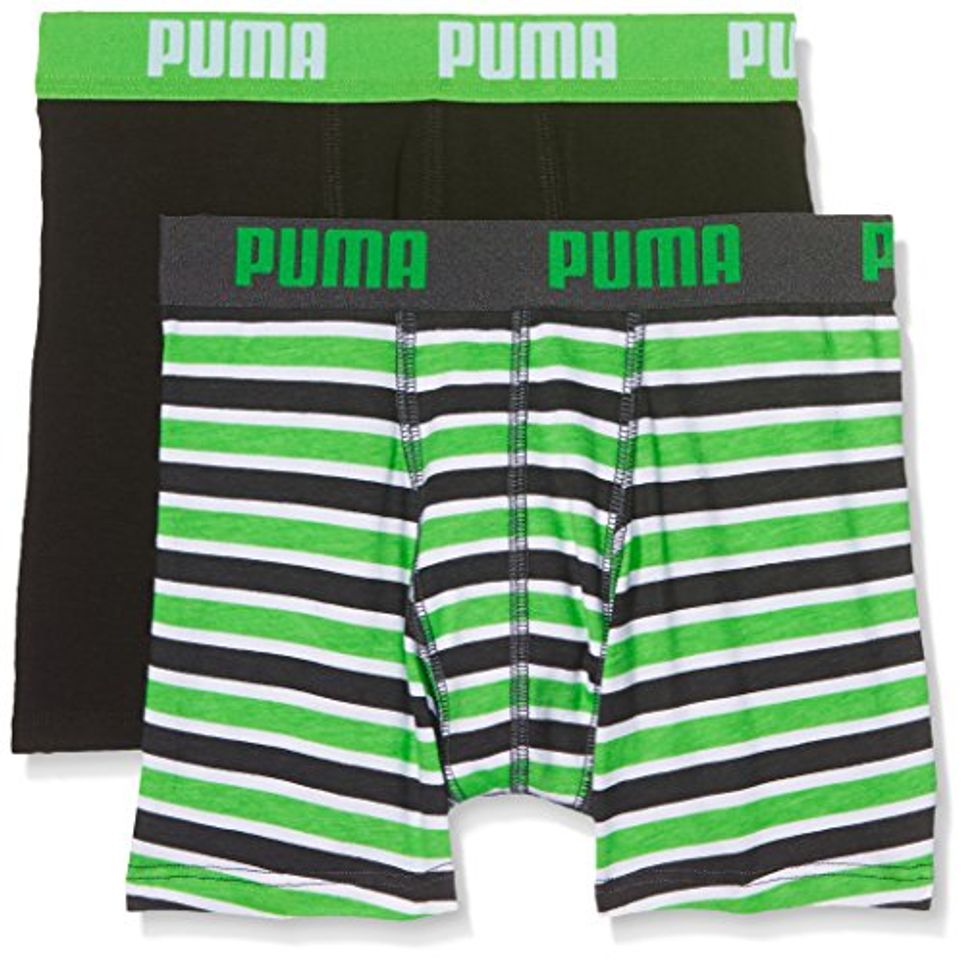 Product Puma Basic Boxer Printed Stripe 2P, Bóxer para Niños, Verde