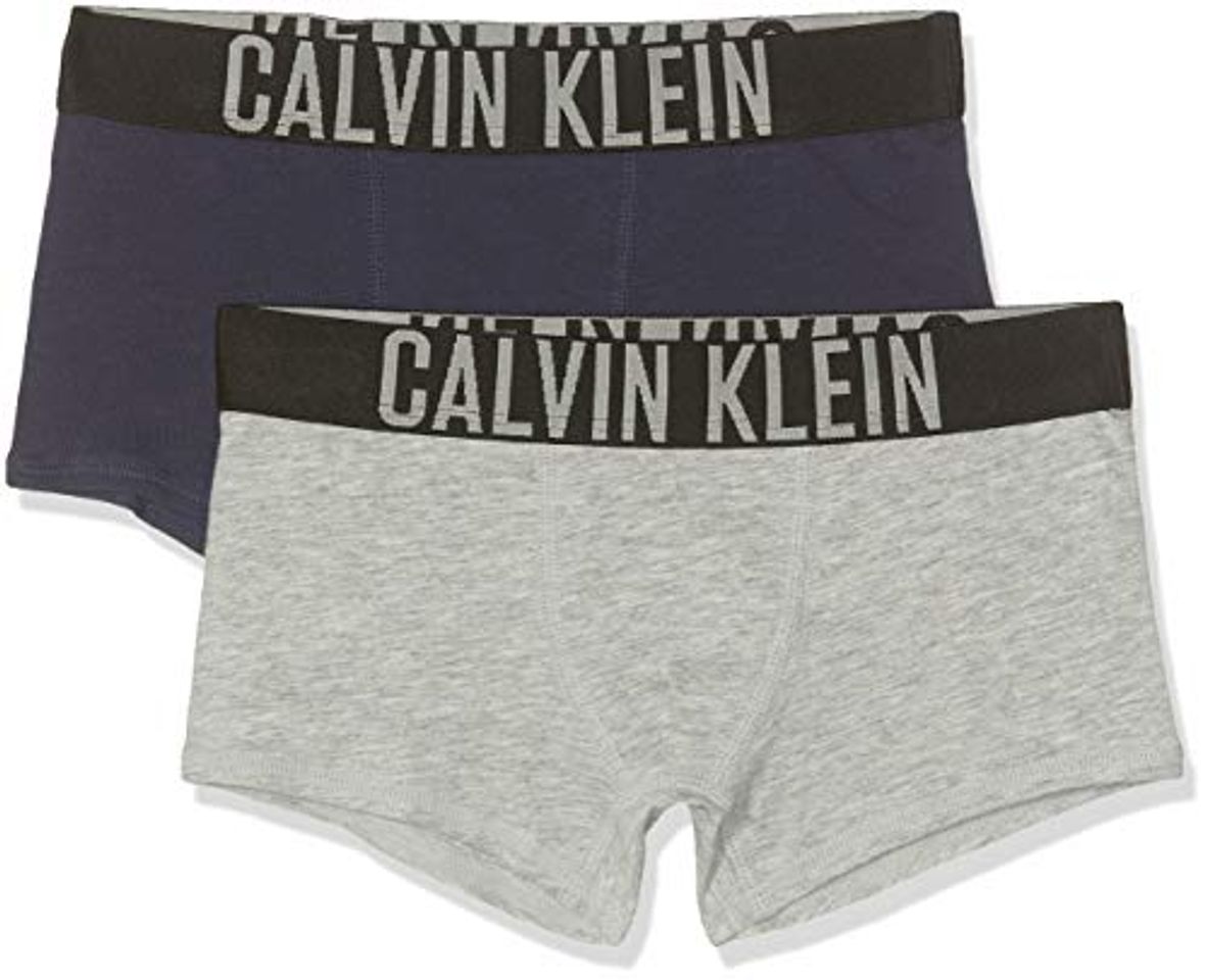 Social Calvin Klein 2 Pack Trunks Bóxer, Gris