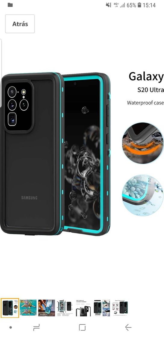 Social BDIG Funda Samsung Galaxy S20 Ultra Impermeable, [Anti-rasgu