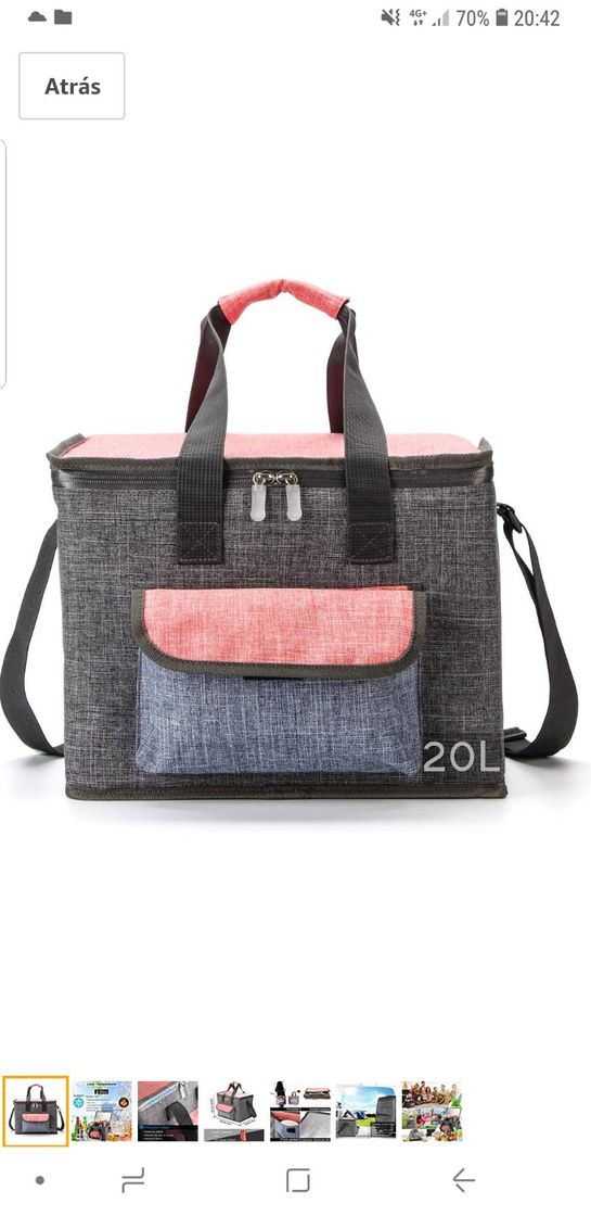 Social Bolsa termica 20litro, Grande Bolsa Nevera para Picnic Almue