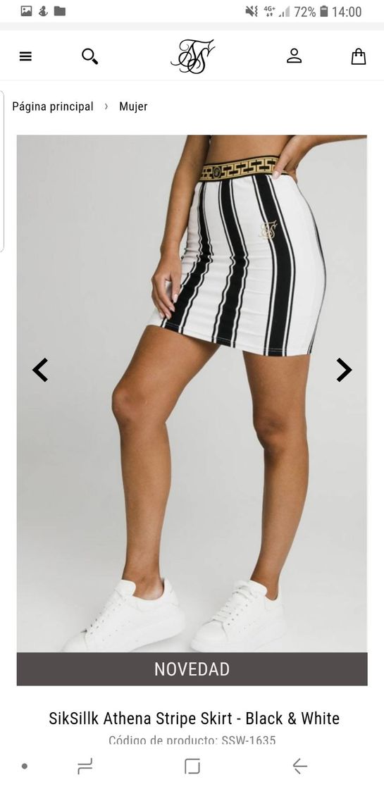 Social SikSilk Athena Stripe Bodysuit - Black & White