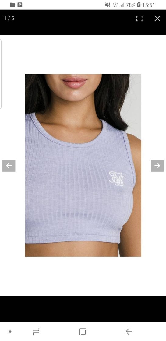 Social SikSilk Violet Rib Bralette - Violet