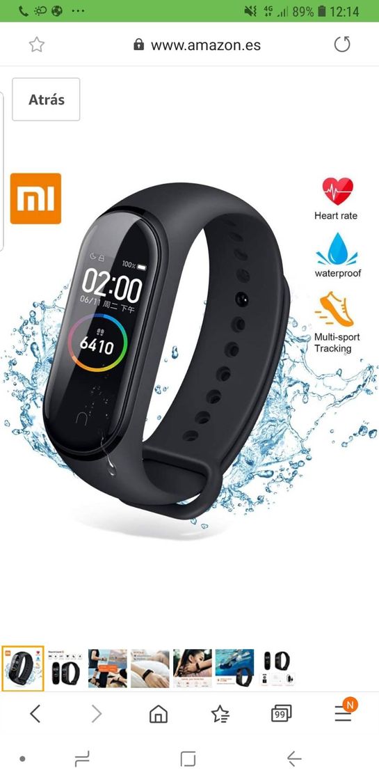 Social Xiaomi Mi Band 4 Pulsera de Actividad,Monitores de Actividad