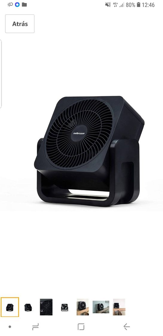 Social Mellerware Ventilador Sobremesa Air Force 30 White. Color Ne