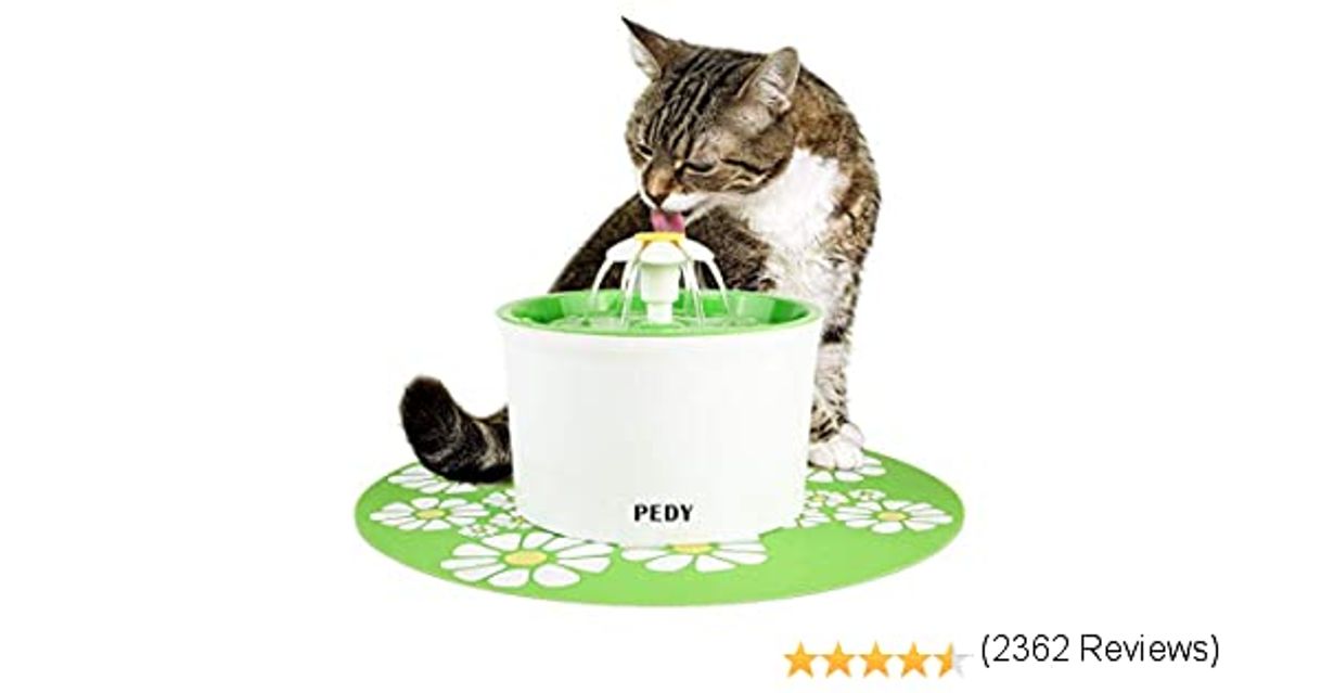 Social pedy Fuente de Agua Silenciosa para Mascotas con Dispensador ...