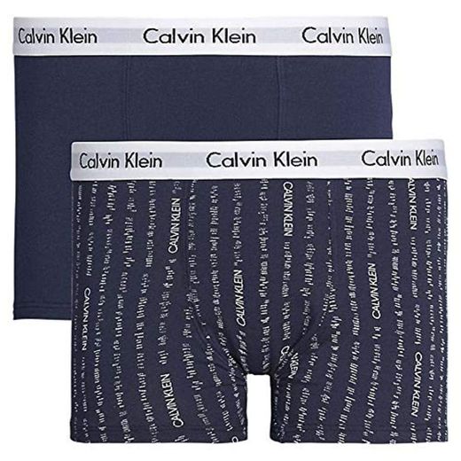 Calvin Klein Niños 2 Paquete De Algodón Moderno Bóxer Tronco, Sombra Azul
