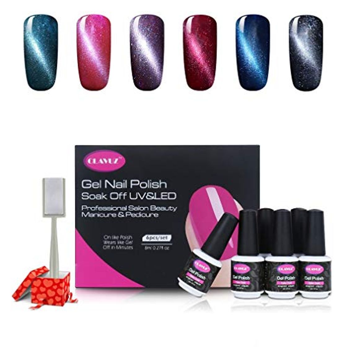 Beauty Clavuz Esmalte de Uñas Semipermanente Gel Uñas UV LED Ojo de Gato