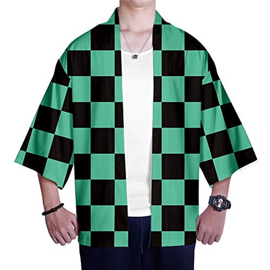 Social AMOMA Hombres Anime Demon Slayer Kimetsu no Yaiba - Chaqueta de Punto