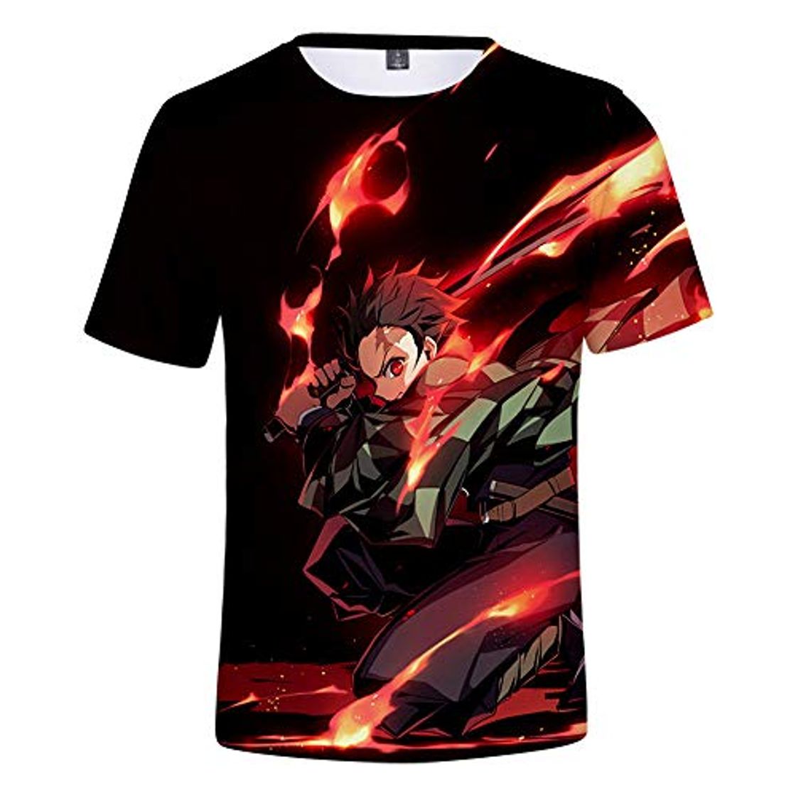 Social FEIRAN Demon Slayer Kimetsu no Yaiba Camisetas de Manga Corta Impresas en