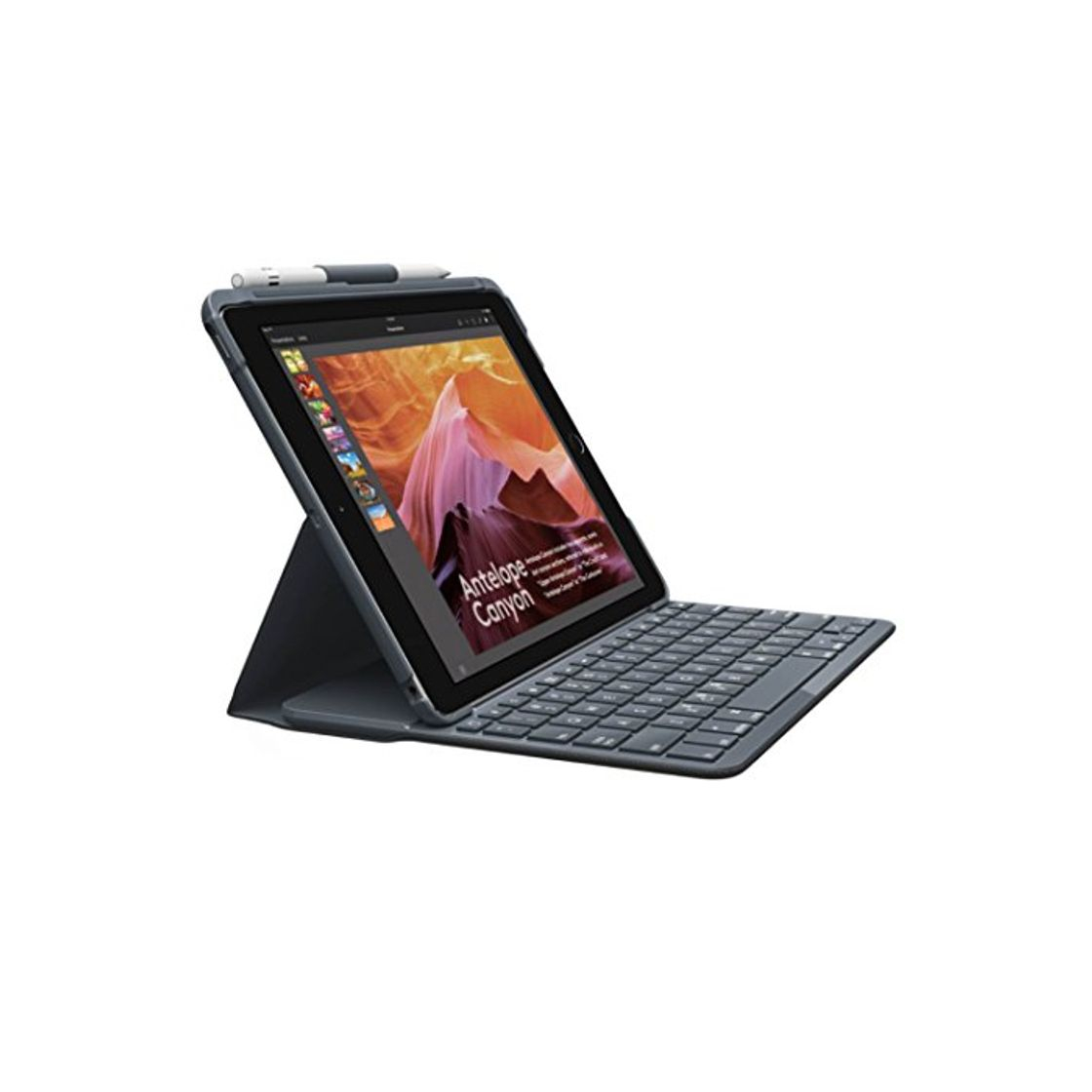 Producto Logitech Slim Folio Funda para iPad con Teclado Bluetooth, iPad