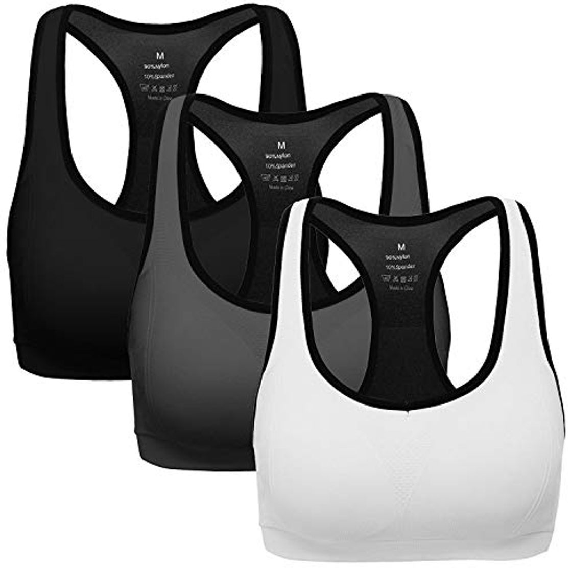 Fashion ANGOOL Sujetador Deportivo para Mujer Yoga Sport-BH Run Bra (M Fit 70DD