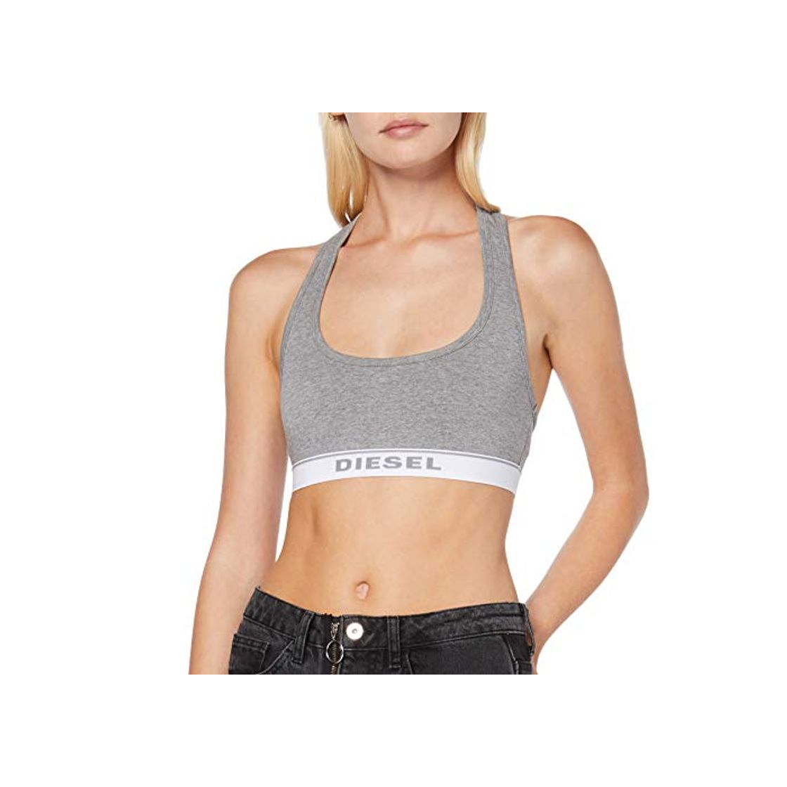 Moda Diesel UFSB-MILEY, Sujetador Deportivo para Mujer, Gris