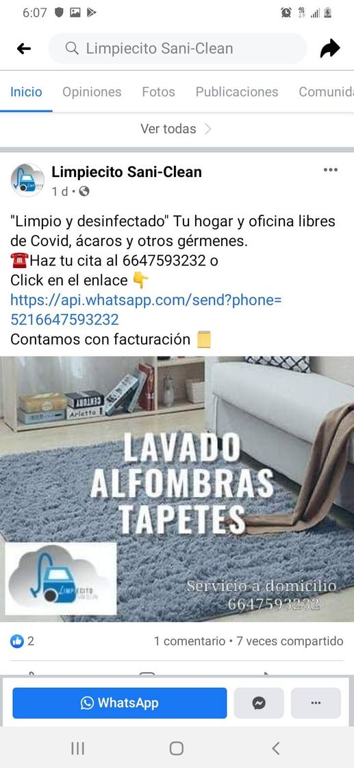 Moda Este servicio es excelente  para satirizar y desinfectar.