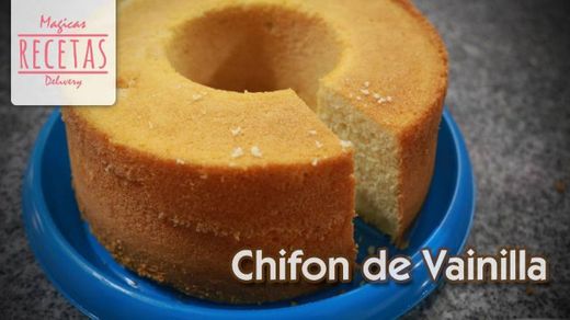 Chifon casero de vainilla postre