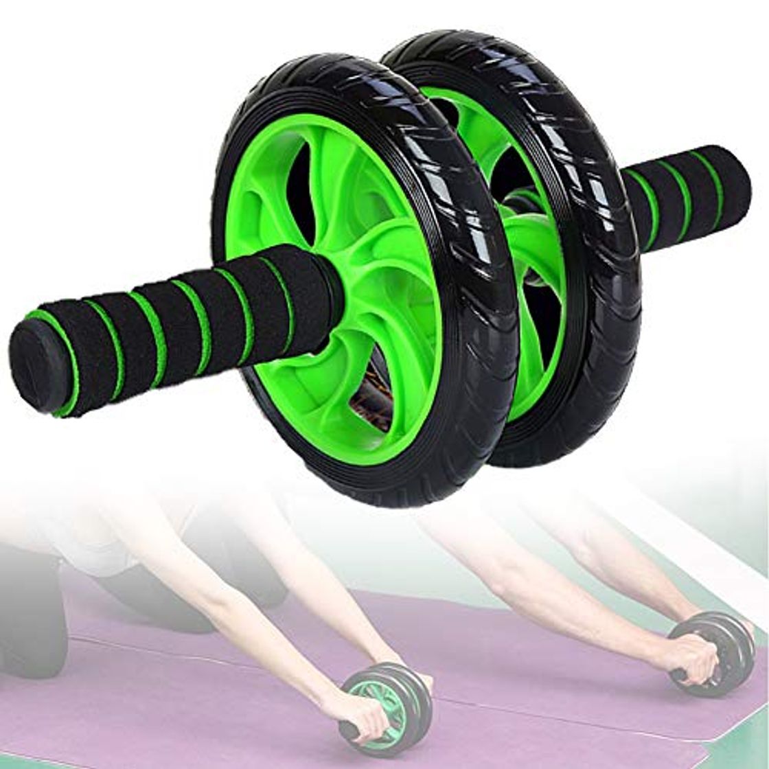 Moda FRFJY Rodillo de Ejercicio Abdominal Dual de Entrenamiento Muscular