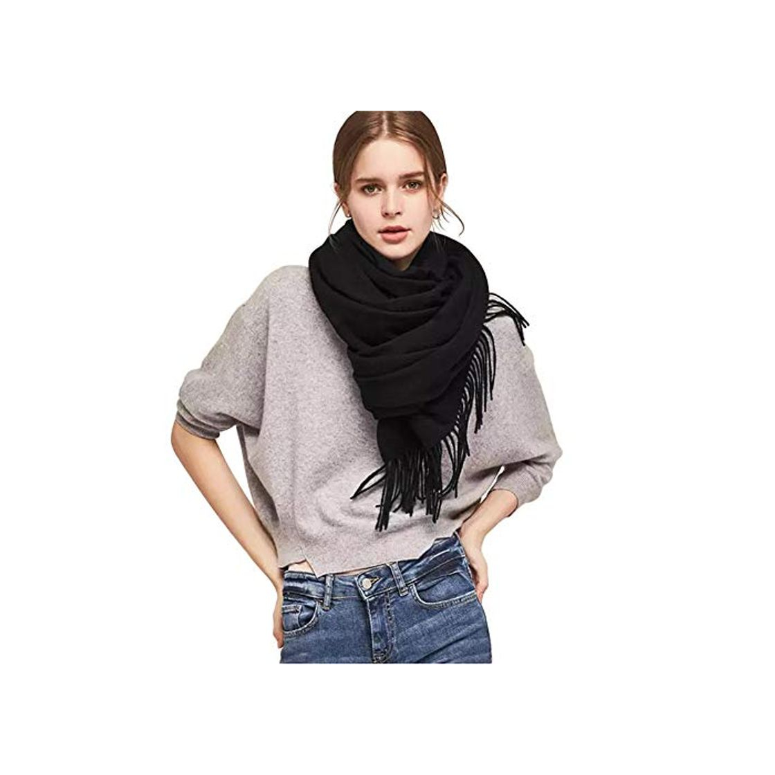 Social Mujer Cachemira Bufanda De Pashminas larga mantón Cálida Regalo de Navidad