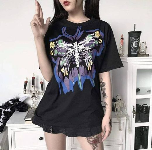 Women's Grunge Butterfly Printed Loosed T-shirts🦋