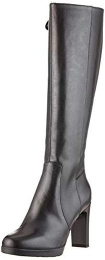 Geox D ANNYA High E, Botas Altas para Mujer, Negro