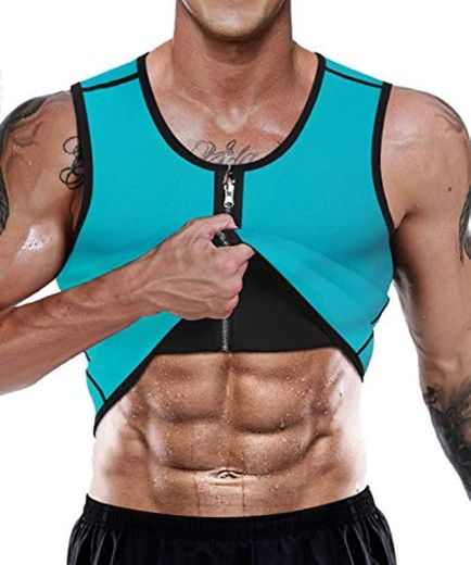 LaLaAreal Faja Reductora Adelgazante Hombre Camiseta Termica Sauna Neopreno para Deport Fiteness